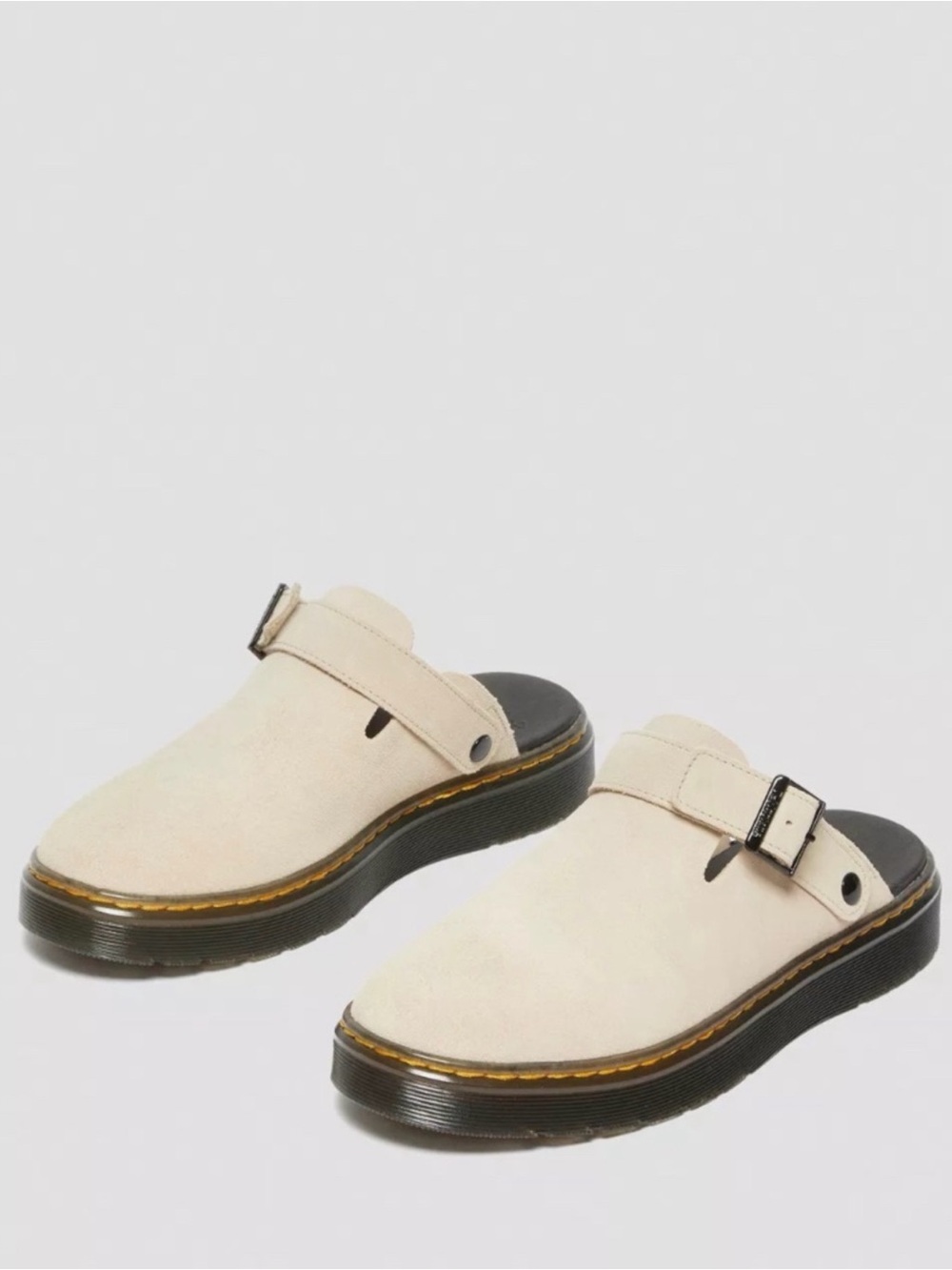 Dr. Martens Carlson Suede Casual Slingback Mules (Women 6 in Sand)